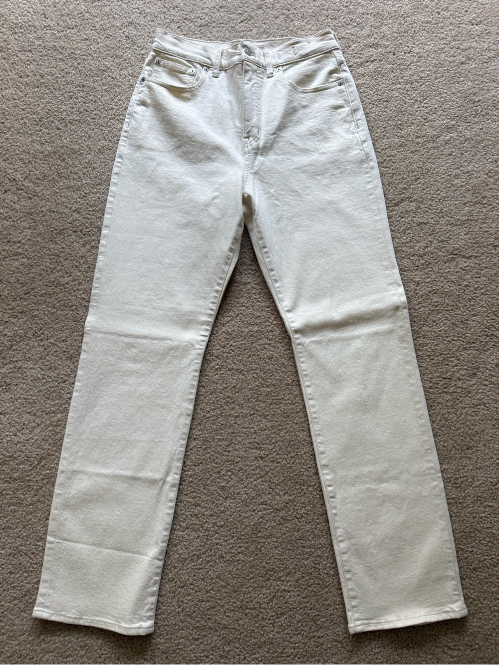 Madewell 90s straight jeans in cream size 28 NWOT